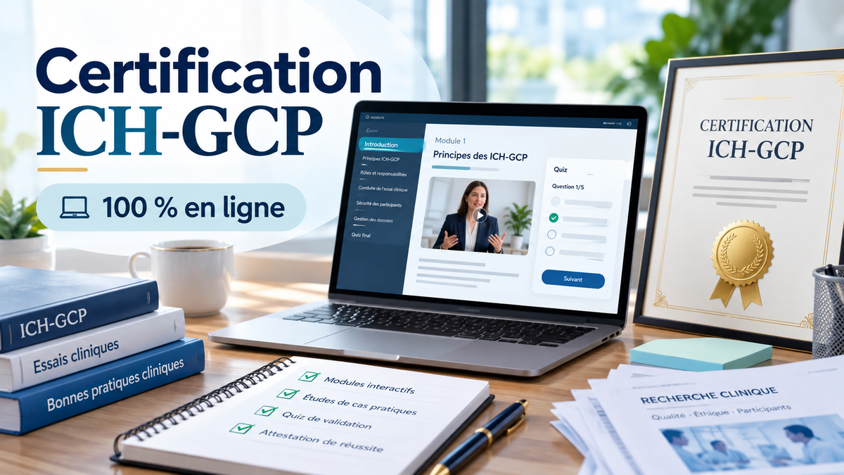 Certification ICH-GCP 100 % en ligne